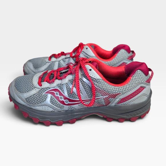 Saucony Other - Saucony TR Gray Pink Trail Running Shoes Women's 8 Wide